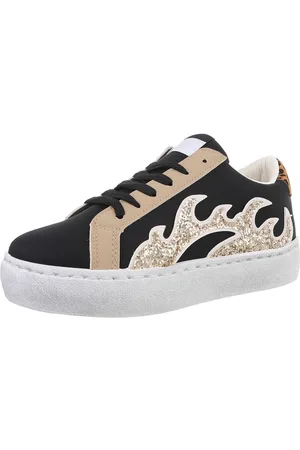 Ital-Design Damen Low-Top Freizeit Sneaker (88930565) Flach Sneakers Low in Schwarz - Verkäufer: