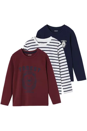 Vertbaudet Langarmshirt 3er-Pack Jungen Langarmshirts BASIC 3er-Pack - Verkäufer: