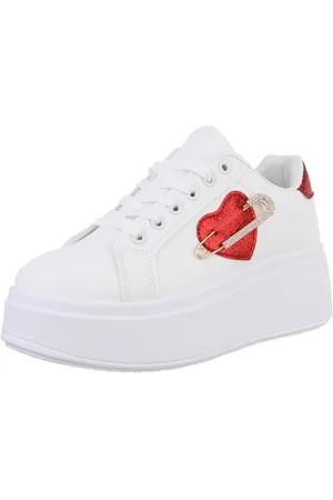 Ital-Design Damen Low-Top Freizeit Sneaker (88930469) Keilabsatz/Wedge Sneakers Low in Weiß - Verkäufer: