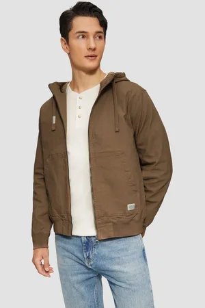 QS by s.Oliver Allwetterjacke Kapuzenjacke aus robustem Canvas Logo - Verkäufer: