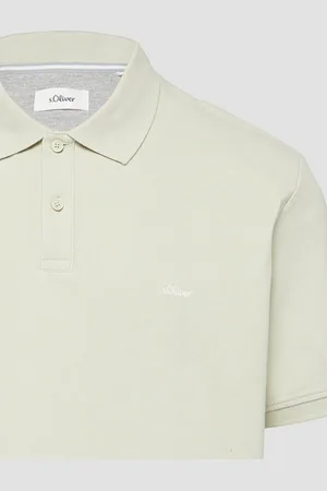 QS by s.Oliver Kurzarmshirt Poloshirt aus Baumwollpiqué Stickerei - Verkäufer: