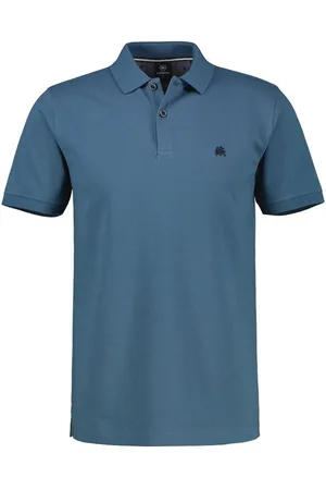 Lerros Kurzarmshirt mit Logostickerei auf der Brust