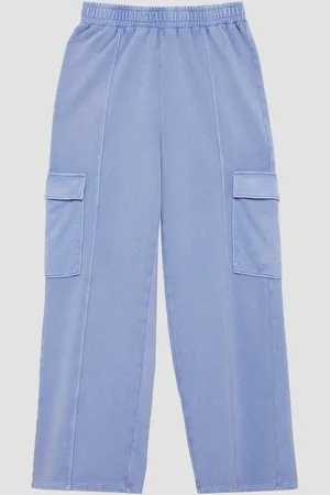 QS by s.Oliver Leggings Gewaschene Sweathose mit Wide Leg und hohem Bund Ziernaht - Verkäufer: