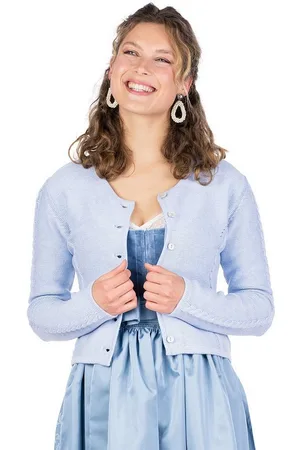 Hammerschmid Trachtenstrickjacke Trachten Strickjacke - LUGANO - hellblau, hellgrün - Verkäufer: Alpenwahnsinn Tracht & Lifestyle
