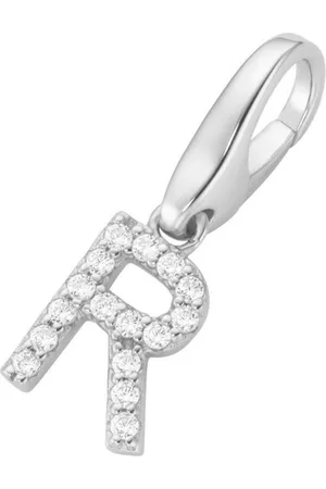 Giorgio Martello Charm Buchstabe Buchstabe R, Zirkonia Steine, Silber 925