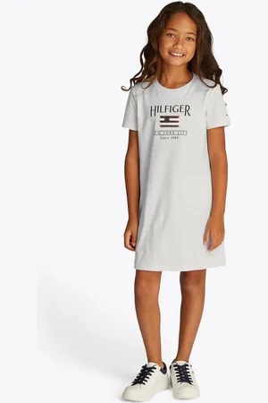 Tommy Hilfiger Shirtkleid HILFIGER SEQUINS FLAG TEE DRESS mit Pailetten, mit Logo-Flag