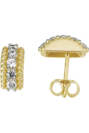Firetti Paar Ohrstecker Schmuck Geschenk Gold 333 Ohrschmuck Ohrringe Fantasie bicolor, mit Zirkonia (synth)