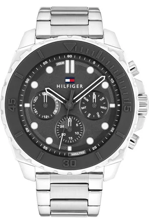 Tommy Hilfiger Multifunktionsuhr MORGAN 1710689, Quarzuhr, Armbanduhr, Herrenuhr, Edelstahlarmband, analog