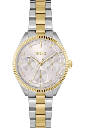 HUGO BOSS Multifunktionsuhr SAGE SPORT 1502804, Quarzuhr, Armbanduhr, Damenuhr, Edelstahlarmband, analog