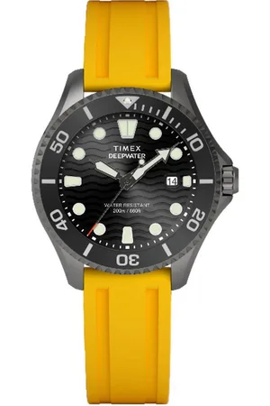 Timex Quarzuhr DEEP WATER MERIDIAN TW2W81700AJ, Armbanduhr, Herrenuhr,Kautschukarmband,Datum,bis 20 bar wasserdicht