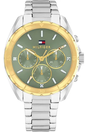 Tommy Hilfiger Multifunktionsuhr MELLIE 1782785, Quarzuhr, Armbanduhr, Damenuhr, Edelstahlarmband, analog, Glassteine