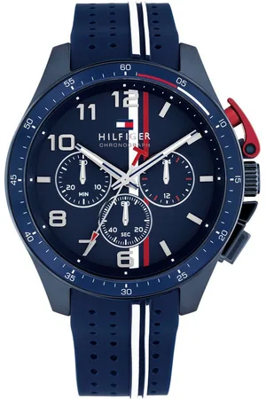 Tommy Hilfiger Chronograph BANK 1792169, Quarzuhr, Armbanduhr, Herrenuhr, Silikonarmband, analog, Stoppfunktion