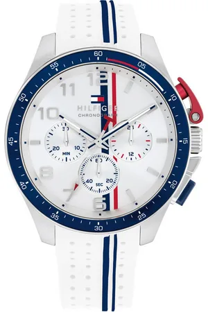Tommy Hilfiger Chronograph BANK 1792167, Quarzuhr, Armbanduhr, Herrenuhr, Silikonarmband, analog, Stoppfunktion