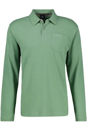 Lerros Langarm-Poloshirt mit Logo Stickerei