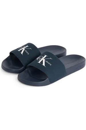Calvin Klein SLIDE MONOGRAM Badepantolette, Sommerschuh, Schlappen, Poolslides, Strandschuh mit Logoschriftzug