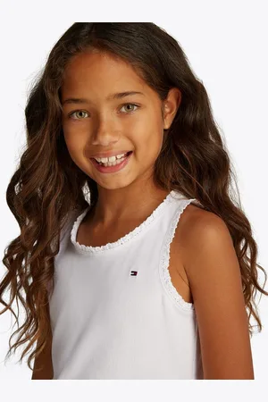 Tommy Hilfiger Tanktop ESSENTIAL RIB LACE TANK TOP mit Spitze, mit Logostickerei