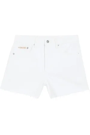 Calvin Klein Shorts 90s DENIM SHORT mit Fransensaum