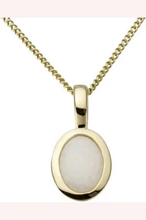 Firetti Kettenanhänger Schmuck Geschenk Gold 333 Halsschmuck Anhänger oval, mit Opal