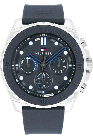 Tommy Hilfiger Multifunktionsuhr MORGAN 1710687, Quarzuhr, Armbanduhr, Herrenuhr, Lederarmband, analog