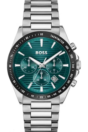 HUGO BOSS Chronograph STRIKE CHRONO 1514241, Quarzuhr, Armbanduhr, Herrenuhr, Edelstahlarmband, analog, Tag