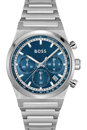 HUGO BOSS Chronograph CANDOR CHRONO 1514250, Quarzuhr, Armbanduhr, Herrenuhr, Edelstahlarmband, analog, Tag