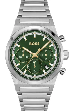 HUGO BOSS Chronograph CANDOR CHRONO 1514220, Quarzuhr, Armbanduhr, Herrenuhr, Edelstahlarmband, analog, Tag