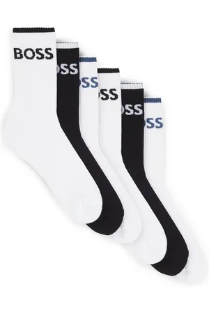 HUGO BOSS Businesssocken 6P QS Stripe CC (Packung, 6-Paar, 6er) mit Schriftzug
