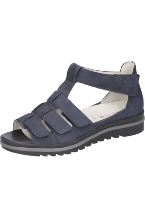 Waldläufer Hakura Sandale, Sommerschuh, Sandalette, Keilabsatz, mit Klett, Komfortweite H