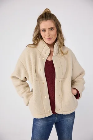 Lieblingsstück Plüschjacke mit Stehkragen