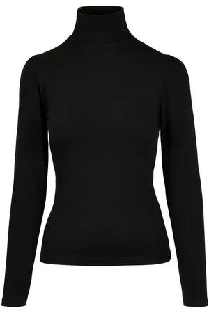 Urban classics Langarmshirt Damen Ladies Puffer Sleeve Turtleneck L/S (1-tlg)
