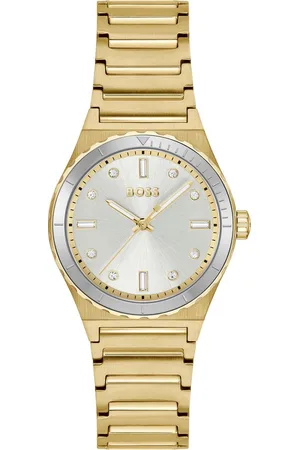 HUGO BOSS Quarzuhr CANDOR LADIES SPORT 1502789, Armbanduhr, Damenuhr, Edelstahlarmband, analog, Glassteine