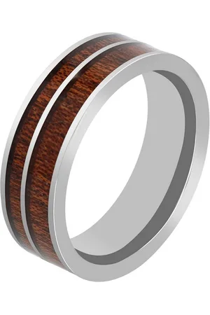 Akzent Fingerring Sirius aus Tungsten mit Holzeinsatz, , Gr. 62 - 70 (Einzeln), Herren Ring - Verkäufer: Shaghafi GmbH