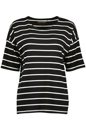 Blue Seven T-Shirt Damen Kurzarm-Shirt mit Streifen und überschnittenen Schultern - Verkäufer: tomBrook GmbH