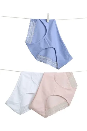 Vertbaudet Umstandsslip Bio-Kollektion: 3er-Pack Umstands-Slips mit Spitze 3er-Pack - Verkäufer:
