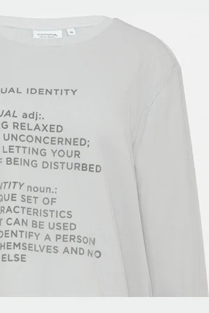 Comma, Sweatshirt Sweatshirt mit Frontprint und Mesh-Layer - Verkäufer: s.Oliver