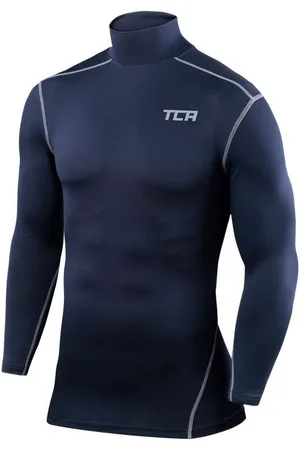 TCA Funktionsshirt Jungen Kompressions Thermoshirt, Dunkelblau, 128 (1-tlg) - Verkäufer: SellerX Commerce