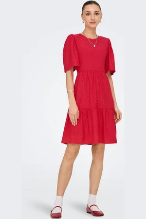 JACQUELINE DE YONG Shirtkleid Kleid mit Lochstickerei JDYCARLA (lang) JDYCARLA CATHINKA S/S DRESS JRS ATK - Verkäufer: ARIZONAS