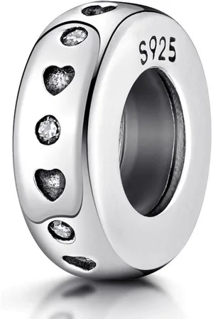 Materia Bead Stopper Herzen Zirkonia weiß 1102, 925 Sterling Silber - Verkäufer: Schmuck