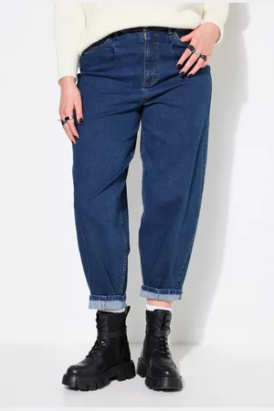 STUDIO UNTOLD Regular-fit-Jeans Ballon-Jeans Dark-Denim High Waist 5-Pocket - Verkäufer: Popken Fashion Group
