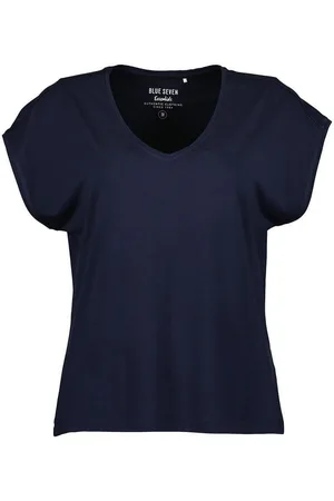 Blue Seven T-Shirt Damen Kurzarm-Shirt mit V-Ausschnitt und überschnittenen Schultern - Verkäufer: tomBrook GmbH