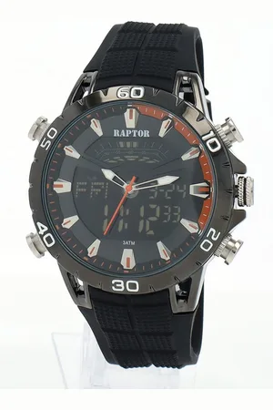Raptor Quarzuhr Nero Herrenuhr "Nero", Silikonarmband, analog/digitale - Verkäufer: Shaghafi GmbH
