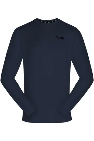 TCA Trainingsshirt Jungen Langarm Laufshirt - Dunkelblau, 10-12 Jahre (1-tlg) - Verkäufer: SellerX Commerce