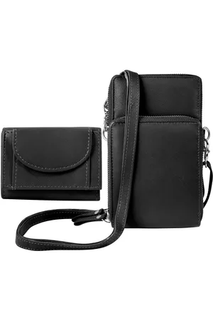 Akzent Handytasche Maxi Handyumhängetasche mit Minigeldbörse aus Echtleder (einzeln) - Verkäufer: Shaghafi GmbH