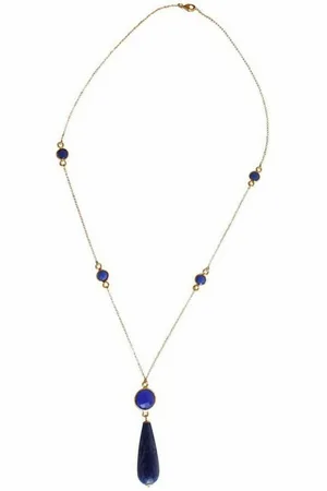 Gemshine Kette mit Anhänger DEEP BLUE Drops, Europäischer Schmuck: Qualität liebevoll hergestellt. - Verkäufer: GoJungo GmbH