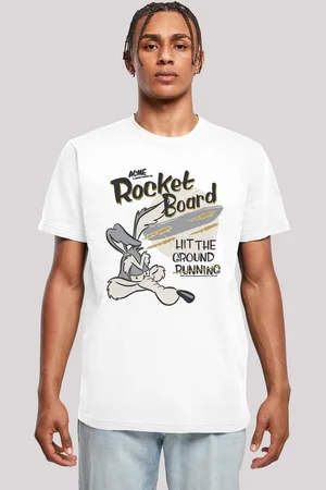 F4NT4STIC T-Shirt Looney Tunes Wile E Rocket Board Cartoon Herren,Premium Merch,Regular-Fit,Basic,Bedruckt