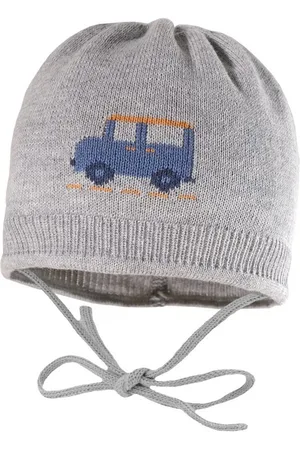 maximo Strickmütze GOTS BABY BOY-Mütze, randlos Jacquard Jeep, Bindeband - Verkäufer: Strickmoden Bruno Barthel - & CAPO