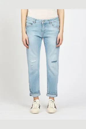 Gang Boyfriend-Jeans 94NADIA 5-Pocket Style mit Reißverschluss und Knopf