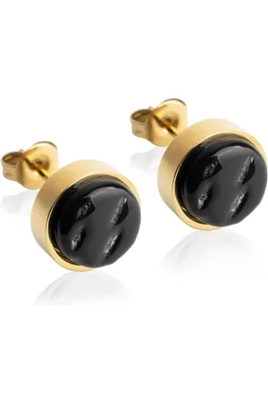 ALEXASCHA Paar Ohrstecker mit Ohrklemme Edelstahl Ohrstecker mit Stein • Perlmuttoptik • 8mm - Verkäufer: