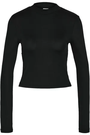 Noisy May Shirttop Langarmshirt eng geschnitten mit Rückenausschnitt NMANNIE L/S OPEN BACK RIB TOP JRS - Verkäufer: ARIZONAS
