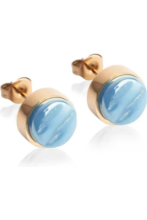 ALEXASCHA Paar Ohrstecker mit Ohrklemme Edelstahl Ohrstecker mit Stein • Perlmuttoptik • 8mm - Verkäufer: